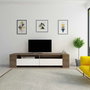 Hanah Home Sosruko Soporte para TV Nogal y Blanco